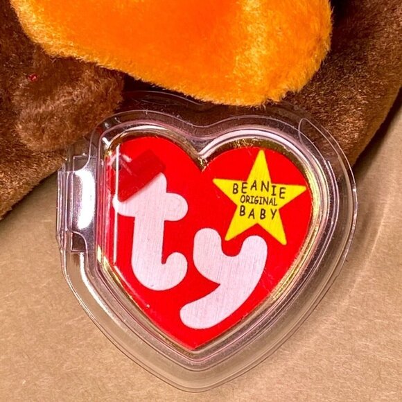 Ty Beanie Baby Original Chocolate 1993 Retired w/Rare Tag Errors Red Stamp #205 - Picture 8 of 12